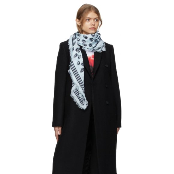 ⭐Host Pick⭐ Alexander McQueen Light Blue Biker Scarf - NWT - Picture 2 of 2